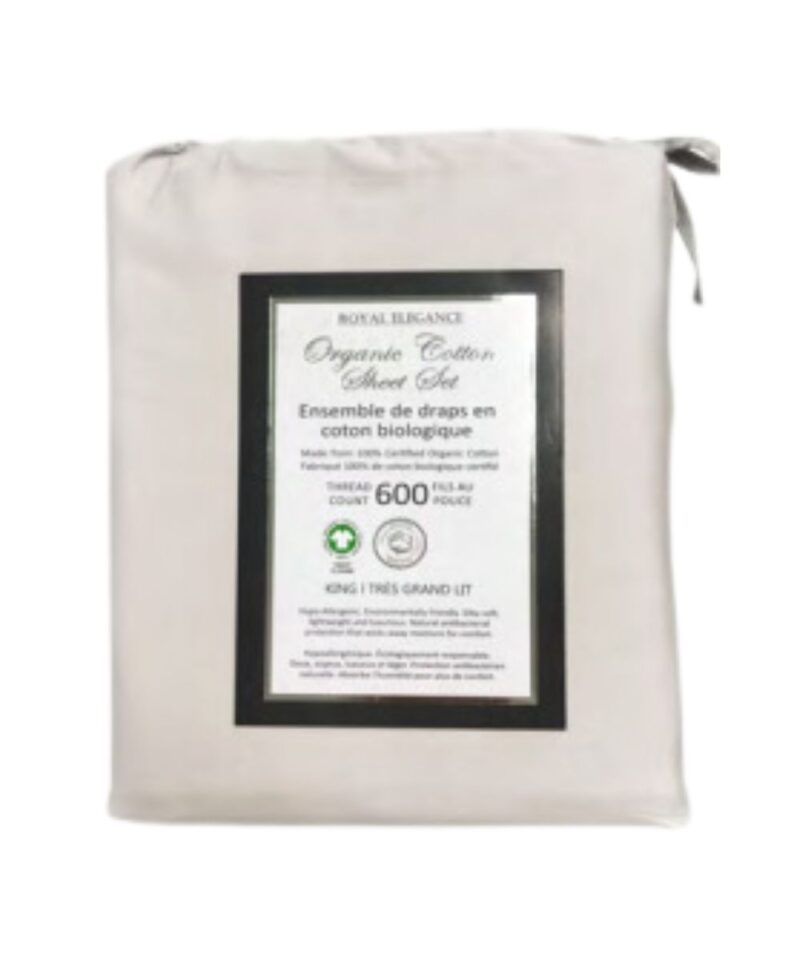TC-600 100% Organic Cotton Bed Sheet Set